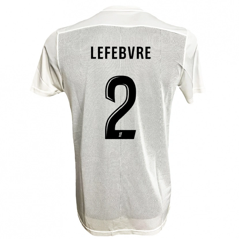 Danxen Herren Théo Lefebvre #2 Schwarz Weiß Auswärtstrikot Trikot 2025/26 T-Shirt
