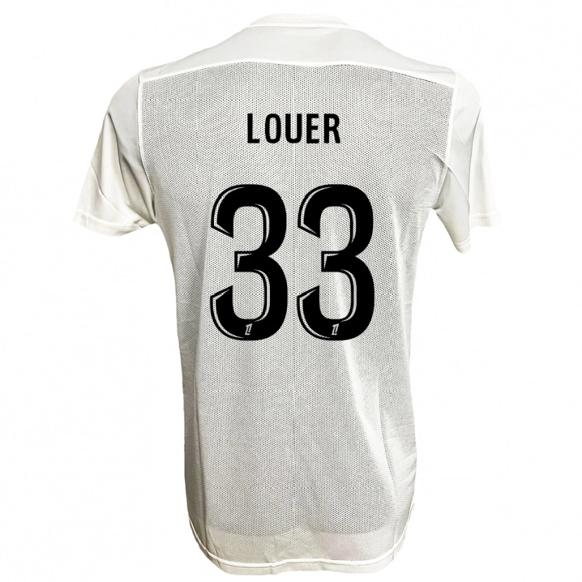 Danxen Herren Marius Louër #33 Schwarz Weiß Auswärtstrikot Trikot 2025/26 T-Shirt
