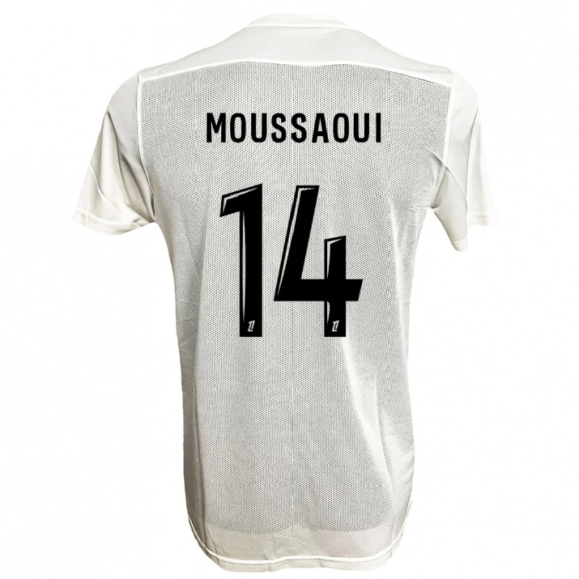 Danxen Herren Amine Moussaoui #14 Schwarz Weiß Auswärtstrikot Trikot 2025/26 T-Shirt