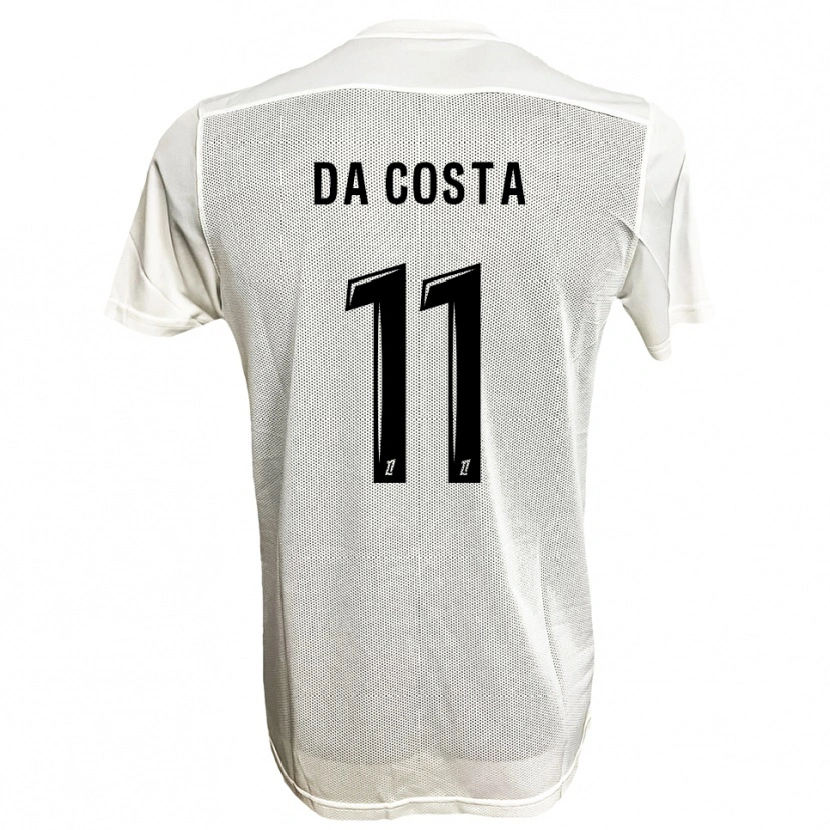 Danxen Herren Rúben Macedo Da Costa #11 Schwarz Weiß Auswärtstrikot Trikot 2025/26 T-Shirt