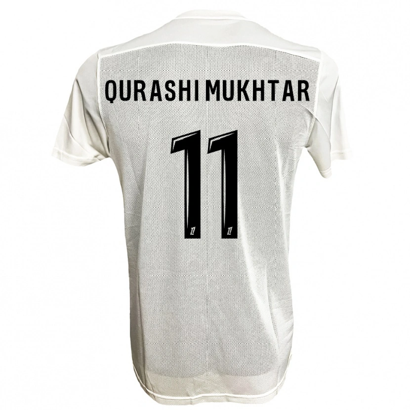 Danxen Herren Awab Qurashi Mukhtar #11 Schwarz Weiß Auswärtstrikot Trikot 2025/26 T-Shirt