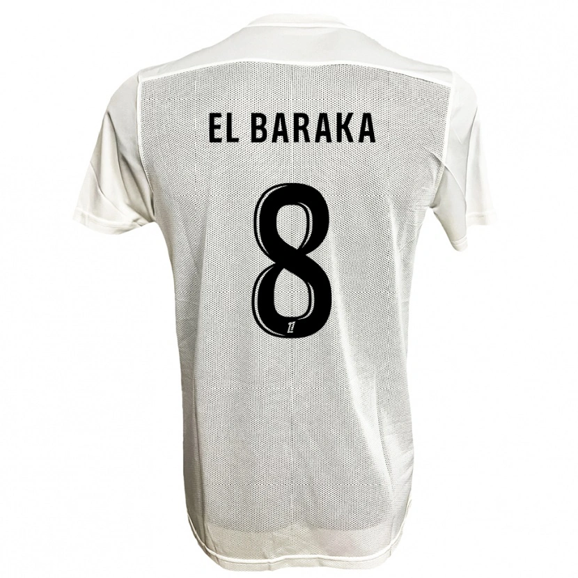 Danxen Herren Jibril El Baraka #8 Schwarz Weiß Auswärtstrikot Trikot 2025/26 T-Shirt