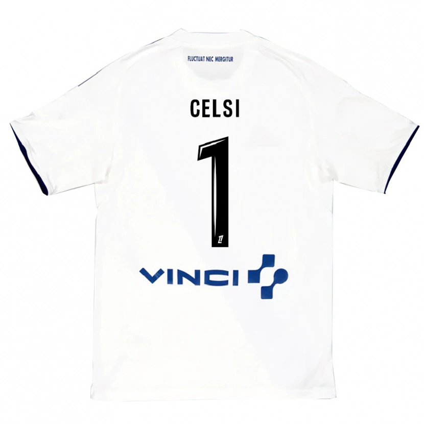 Danxen Herren Rafael Celsi #1 Weiß Blau Auswärtstrikot Trikot 2025/26 T-Shirt