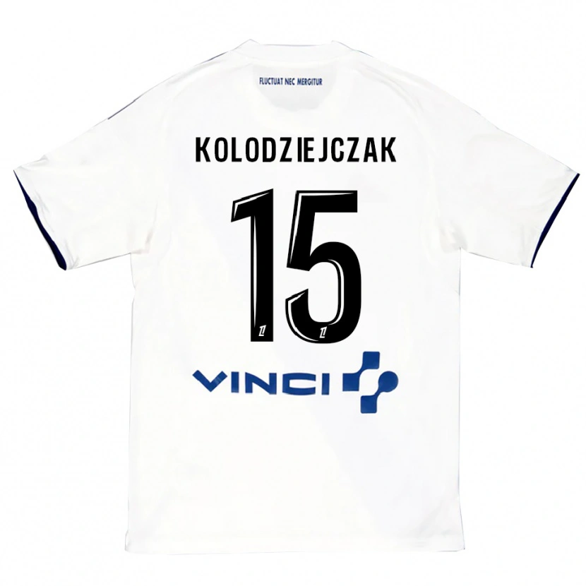 Danxen Herren Timothée Kolodziejczak #15 Weiß Blau Auswärtstrikot Trikot 2025/26 T-Shirt