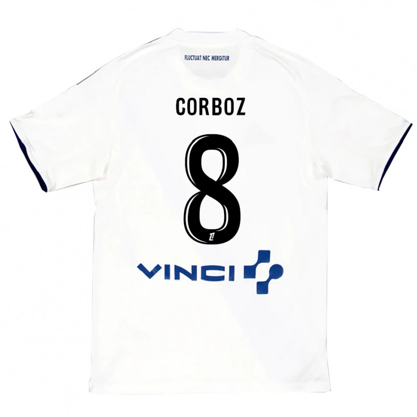 Danxen Herren Daphné Corboz #8 Weiß Blau Auswärtstrikot Trikot 2025/26 T-Shirt