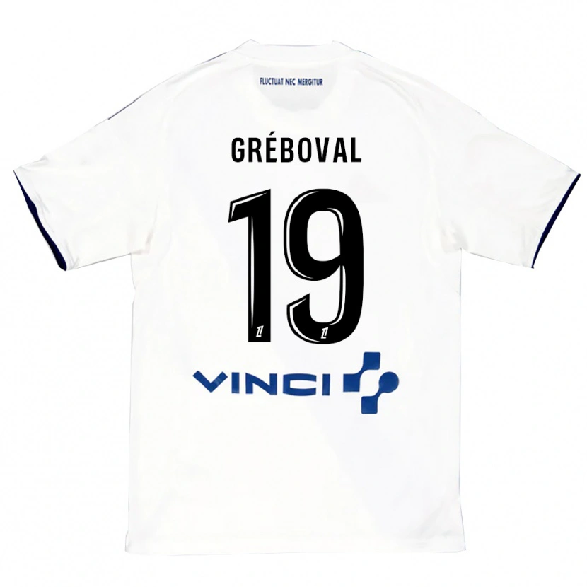 Danxen Herren Théa Gréboval #19 Weiß Blau Auswärtstrikot Trikot 2025/26 T-Shirt