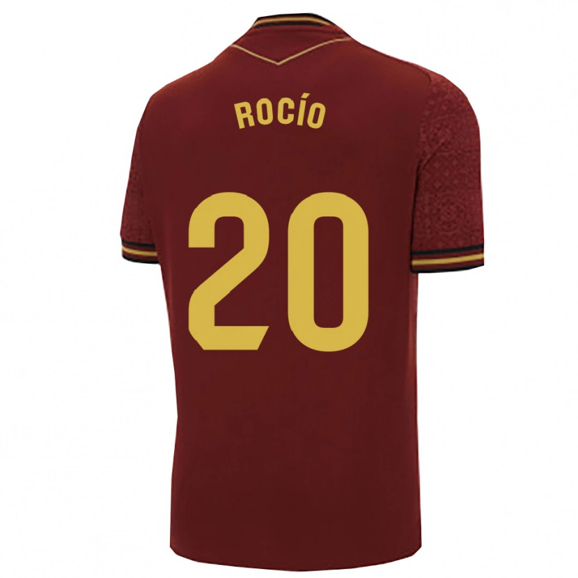 Danxen Herren Rocío Guerrero Macías #20 Burgunderrot Gold Auswärtstrikot Trikot 2025/26 T-Shirt