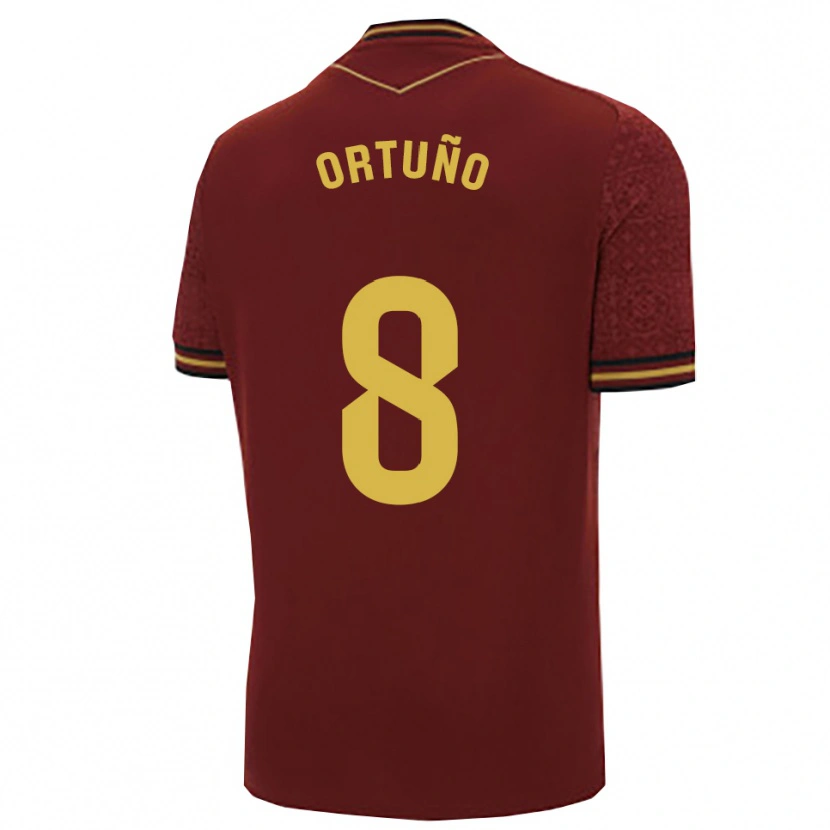Danxen Herren Sergio Ortuño #8 Burgunderrot Gold Auswärtstrikot Trikot 2025/26 T-Shirt