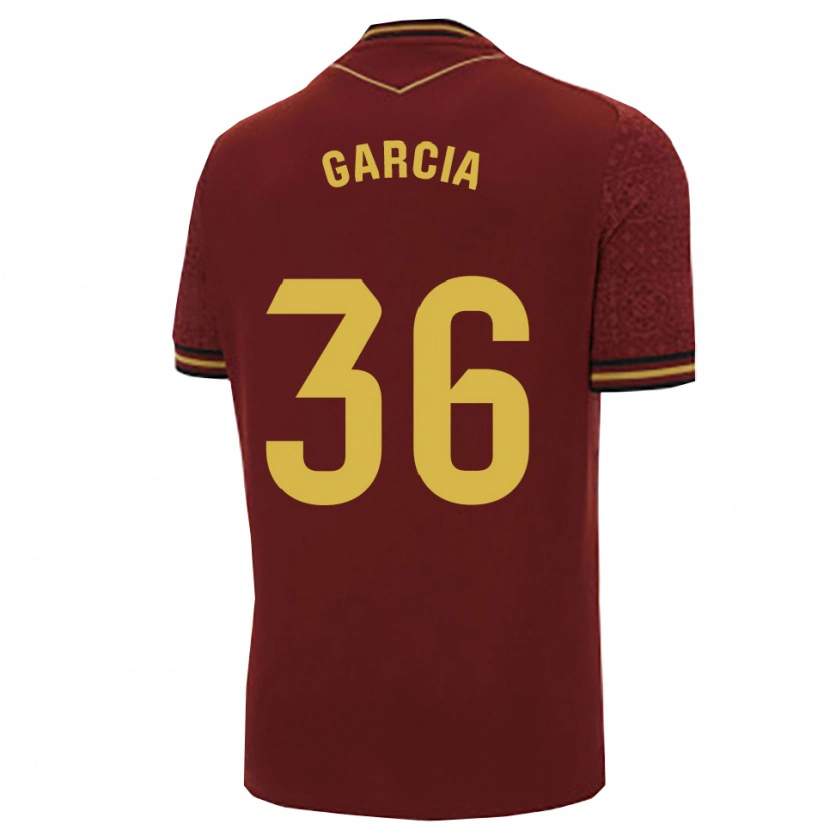Danxen Herren David García #36 Burgunderrot Gold Auswärtstrikot Trikot 2025/26 T-Shirt