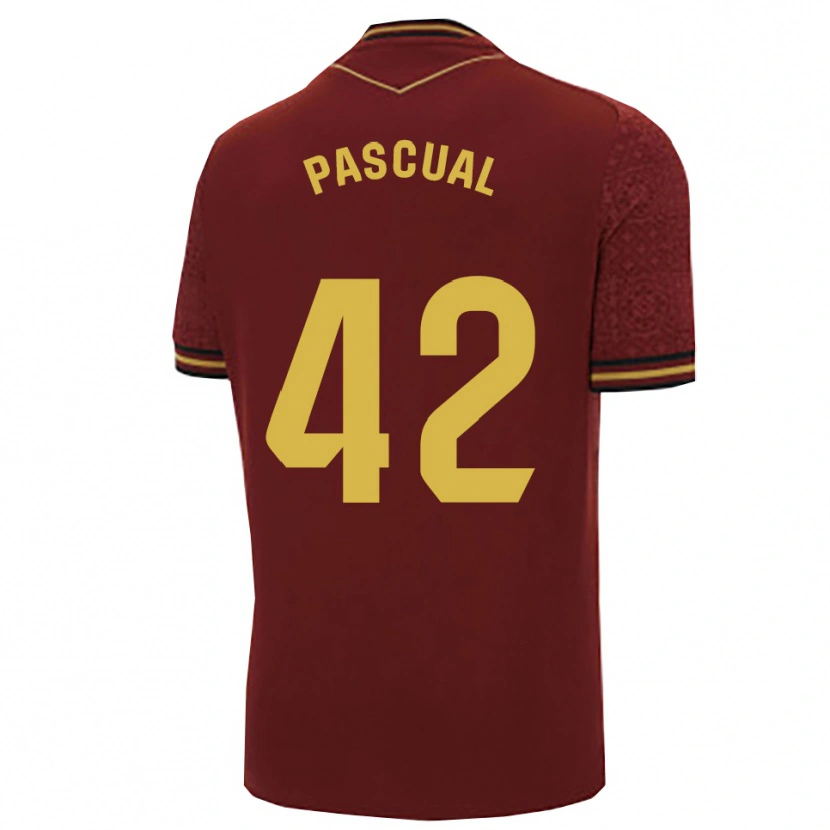 Danxen Herren García Pascual #42 Burgunderrot Gold Auswärtstrikot Trikot 2025/26 T-Shirt