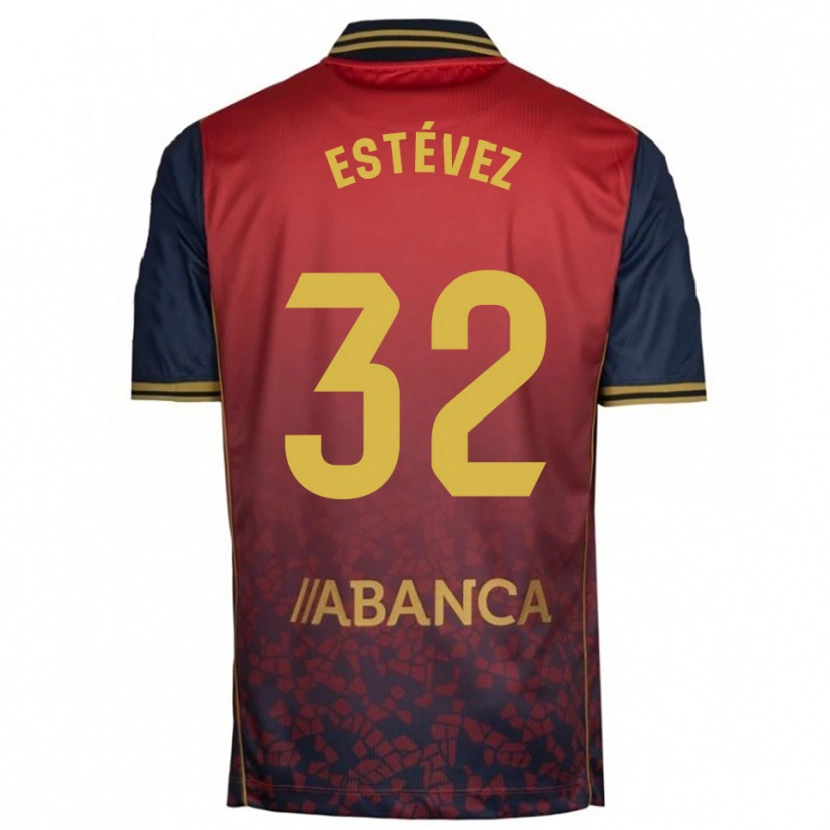 Danxen Herren Dani Estévez #32 Rot Marine Auswärtstrikot Trikot 2025/26 T-Shirt