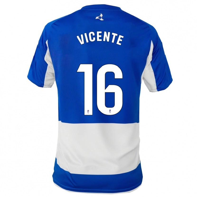 Danxen Herren Nerea Vicente #16 Blau Weiß Auswärtstrikot Trikot 2025/26 T-Shirt