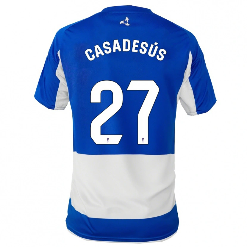 Danxen Herren Pau Casadesús #27 Blau Weiß Auswärtstrikot Trikot 2025/26 T-Shirt