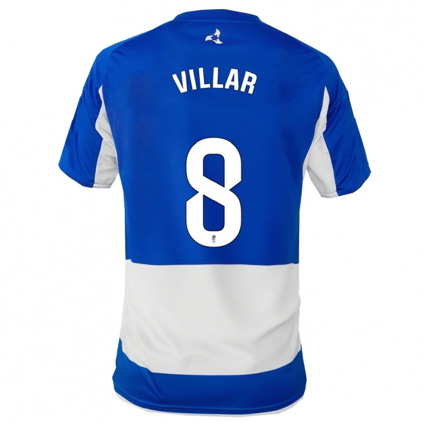 Danxen Herren Gonzalo Villar #8 Blau Weiß Auswärtstrikot Trikot 2025/26 T-Shirt
