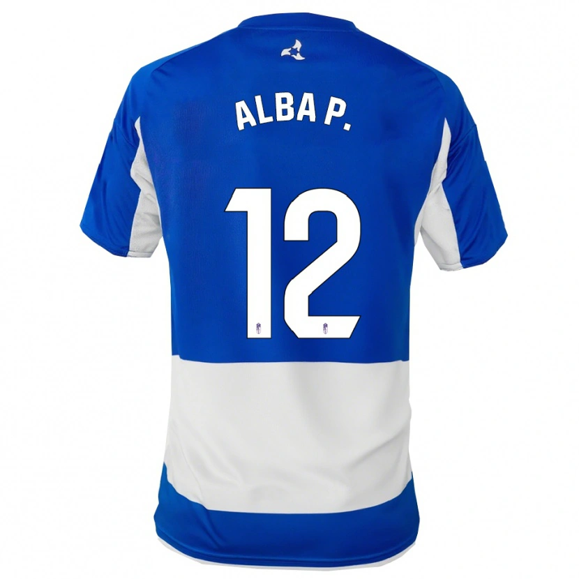 Danxen Herren Alba Pérez Manrique #12 Blau Weiß Auswärtstrikot Trikot 2025/26 T-Shirt
