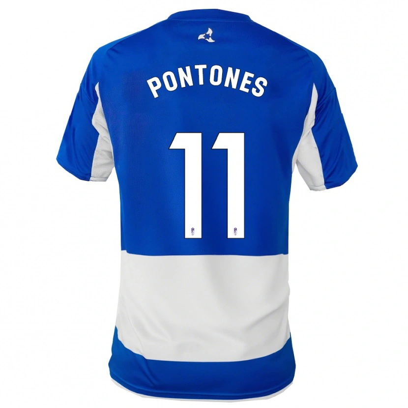 Danxen Herren Juan Carlos Pontones #11 Blau Weiß Auswärtstrikot Trikot 2025/26 T-Shirt