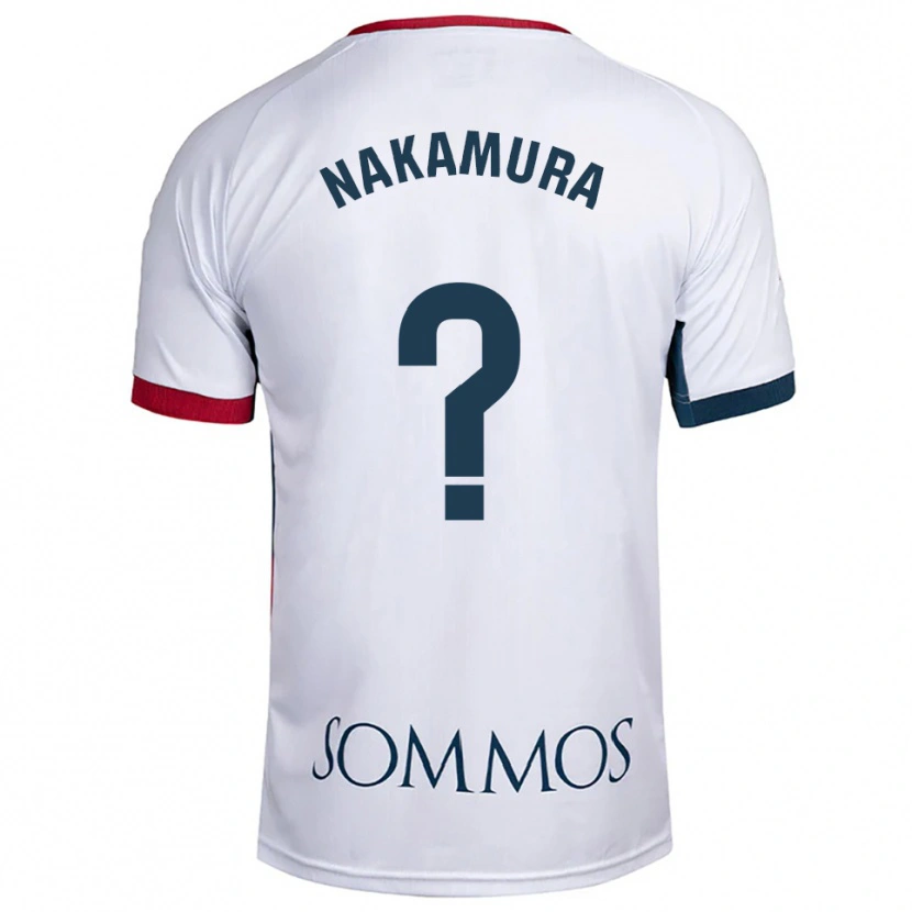 Danxen Herren Togo Nakamura #0 Weiß Rot Auswärtstrikot Trikot 2025/26 T-Shirt