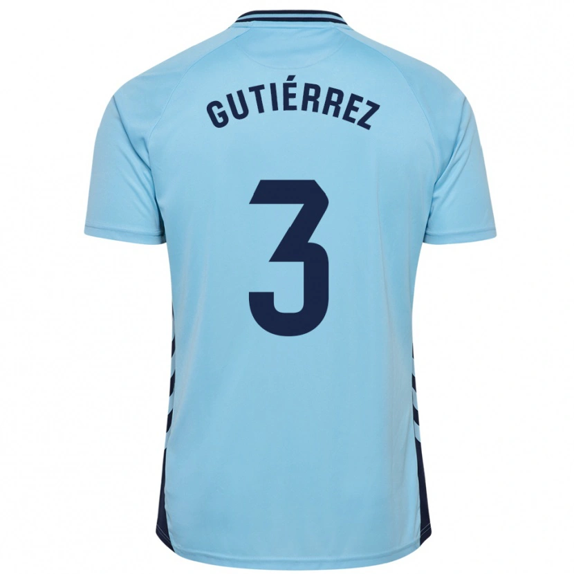 Danxen Herren Cristian Gutiérrez #3 Himmelblau Auswärtstrikot Trikot 2025/26 T-Shirt
