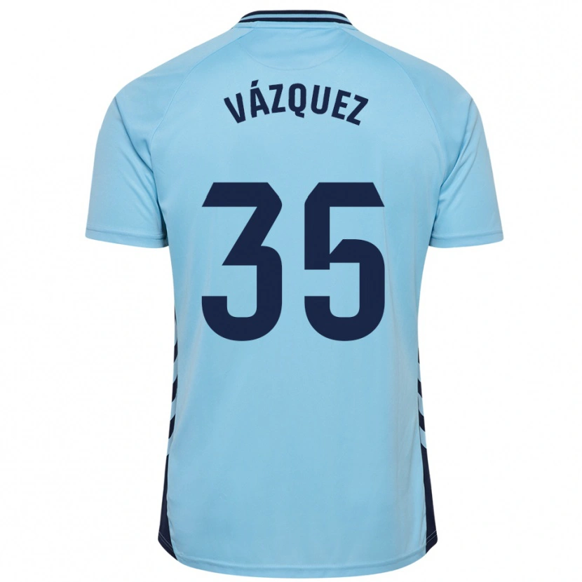 Danxen Herren Adrián Vázquez #35 Himmelblau Auswärtstrikot Trikot 2025/26 T-Shirt
