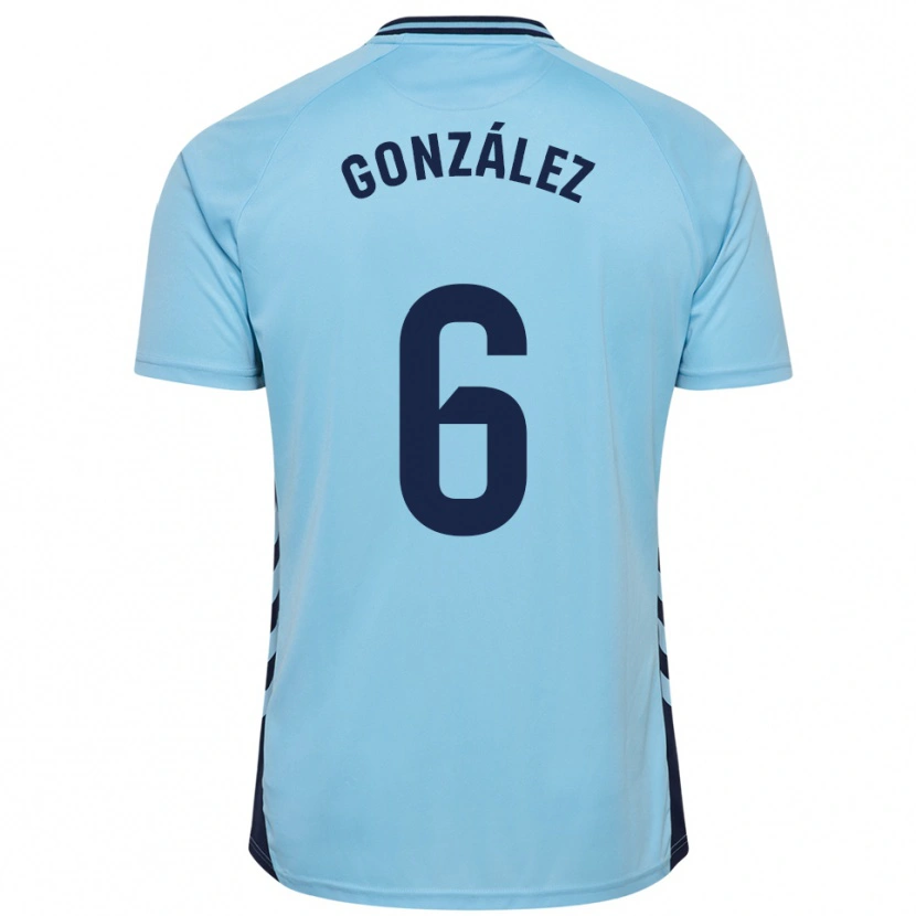 Danxen Herren Fabio González #6 Himmelblau Auswärtstrikot Trikot 2025/26 T-Shirt