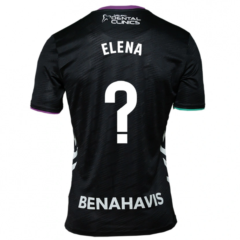 Danxen Herren Elena Martínez Pérez #0 Schwarz Lila Grün Auswärtstrikot Trikot 2025/26 T-Shirt