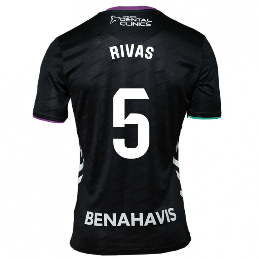 Danxen Herren Juande Rivas #5 Schwarz Lila Grün Auswärtstrikot Trikot 2025/26 T-Shirt
