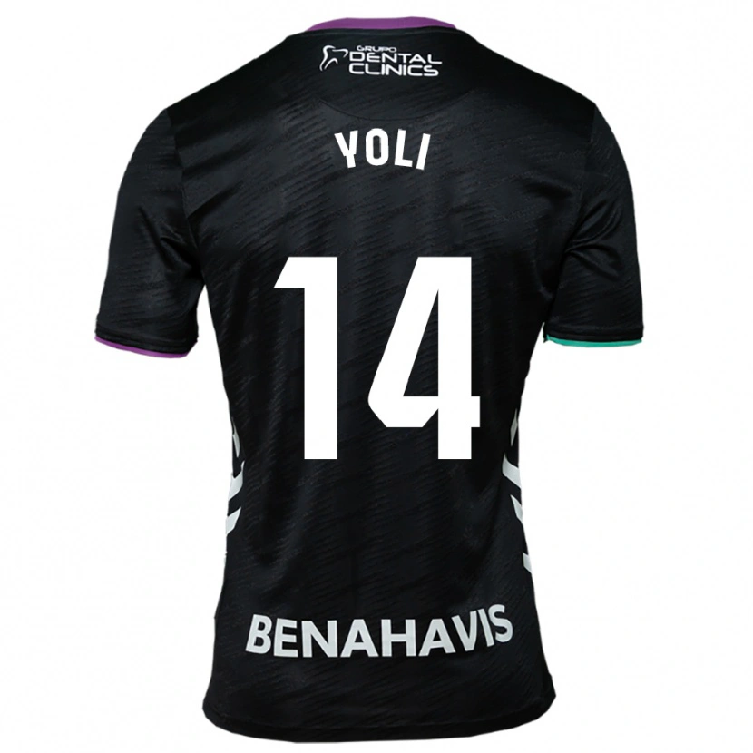 Danxen Herren Yolanda Peche Jaaskelainen #14 Schwarz Lila Grün Auswärtstrikot Trikot 2025/26 T-Shirt