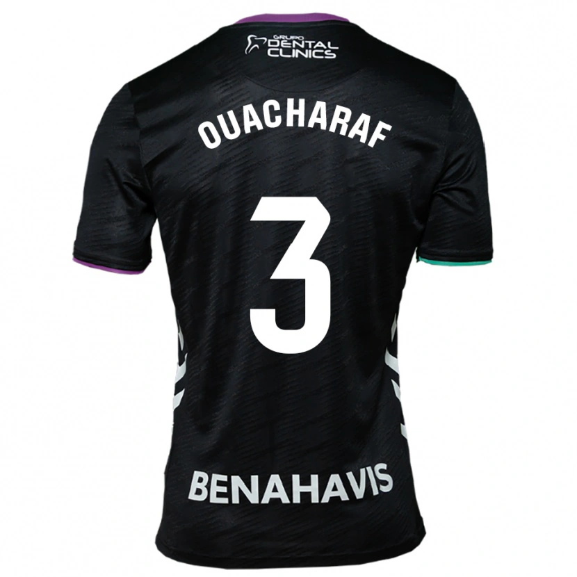Danxen Herren Bilal Ouacharaf #3 Schwarz Lila Grün Auswärtstrikot Trikot 2025/26 T-Shirt