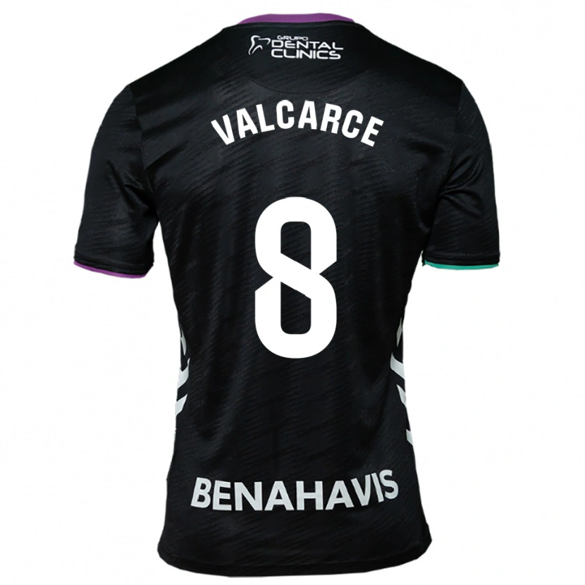 Danxen Herren Alejandro Valcarce #8 Schwarz Lila Grün Auswärtstrikot Trikot 2025/26 T-Shirt