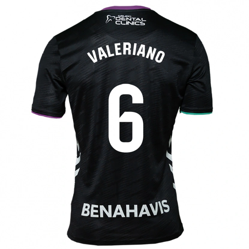 Danxen Herren Nerea Valeriano Martínez #6 Schwarz Lila Grün Auswärtstrikot Trikot 2025/26 T-Shirt