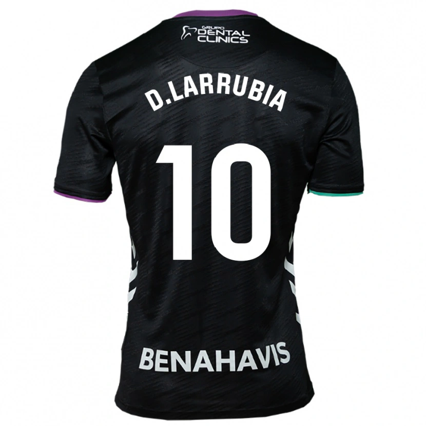 Danxen Herren David Larrubia #10 Schwarz Lila Grün Auswärtstrikot Trikot 2025/26 T-Shirt