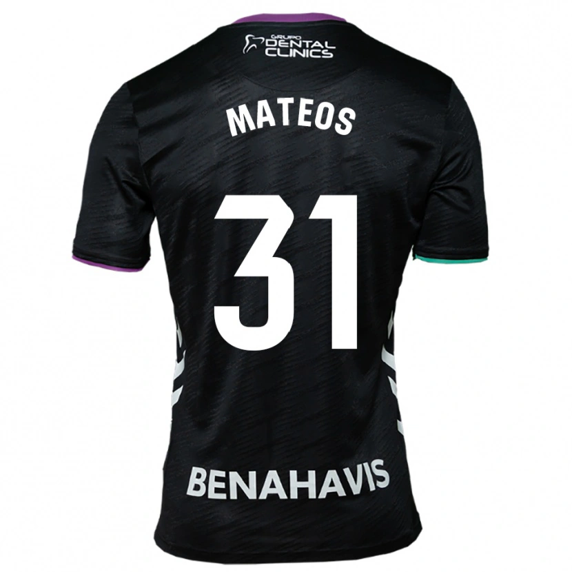 Danxen Herren Álex Mateos #31 Schwarz Lila Grün Auswärtstrikot Trikot 2025/26 T-Shirt