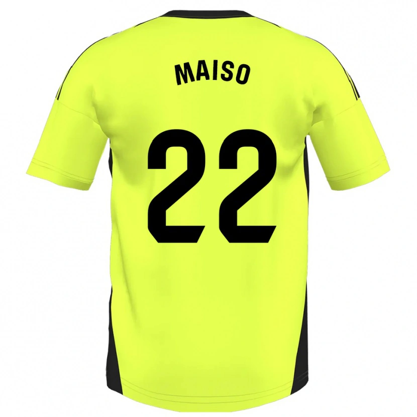 Danxen Herren Álvaro Maiso #22 Fluoreszierendes Gelb Auswärtstrikot Trikot 2025/26 T-Shirt
