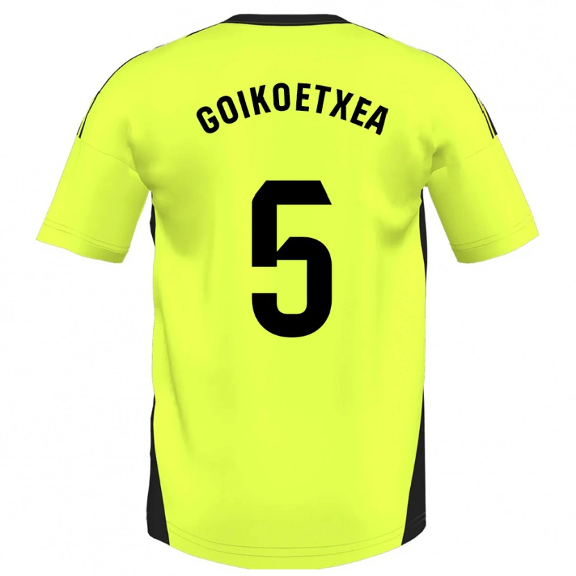 Danxen Herren Imanol Goikoetxea #5 Fluoreszierendes Gelb Auswärtstrikot Trikot 2025/26 T-Shirt