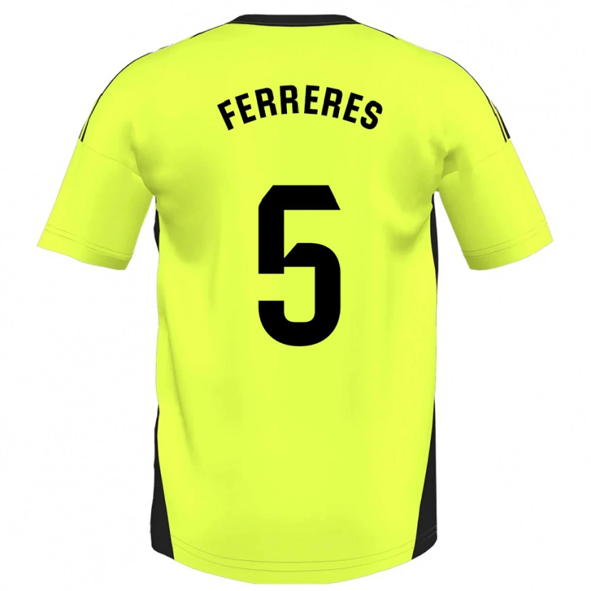 Danxen Herren Manolo Ferreres #5 Fluoreszierendes Gelb Auswärtstrikot Trikot 2025/26 T-Shirt
