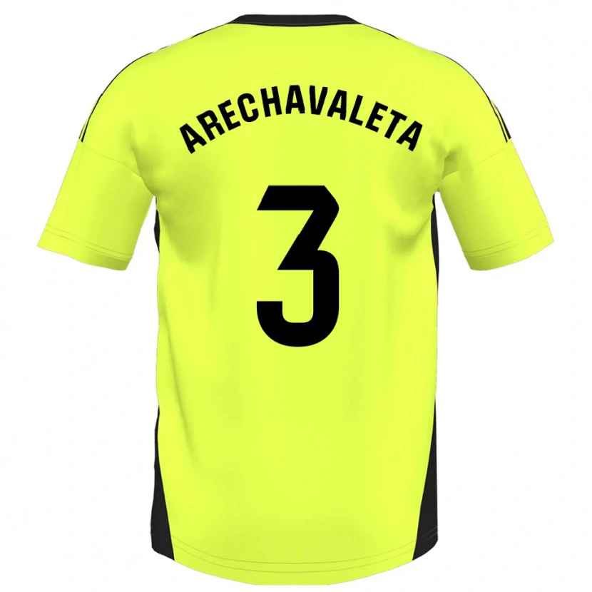 Danxen Herren Jorge Arechavaleta #3 Fluoreszierendes Gelb Auswärtstrikot Trikot 2025/26 T-Shirt