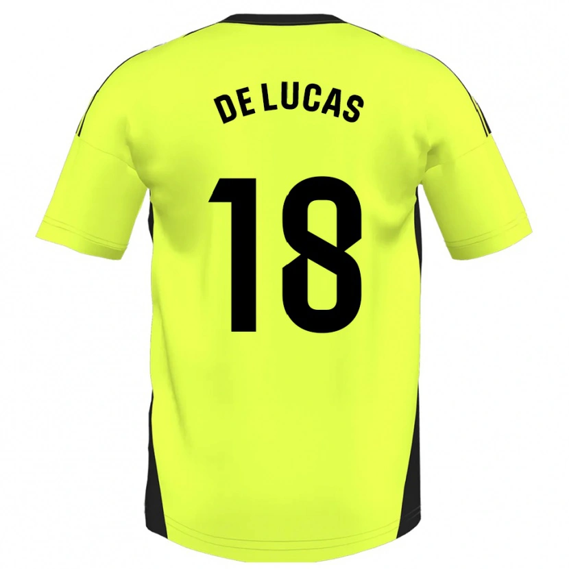 Danxen Herren Alejandro De Lucas #18 Fluoreszierendes Gelb Auswärtstrikot Trikot 2025/26 T-Shirt