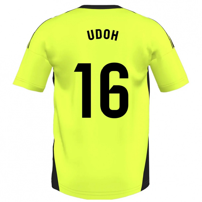Danxen Herren Isaac Udoh #16 Fluoreszierendes Gelb Auswärtstrikot Trikot 2025/26 T-Shirt