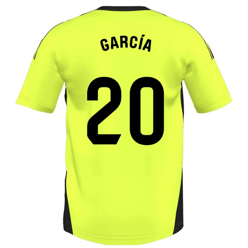 Danxen Herren Alberto García #20 Fluoreszierendes Gelb Auswärtstrikot Trikot 2025/26 T-Shirt