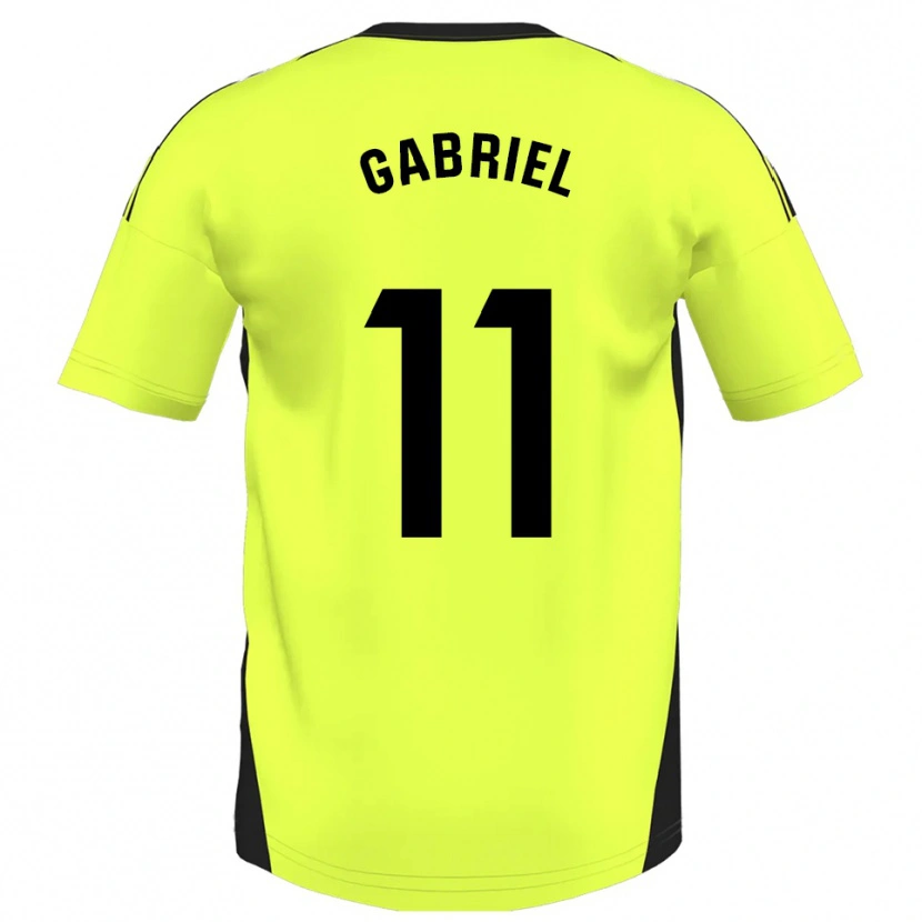 Danxen Herren Sergio Gabriel #11 Fluoreszierendes Gelb Auswärtstrikot Trikot 2025/26 T-Shirt
