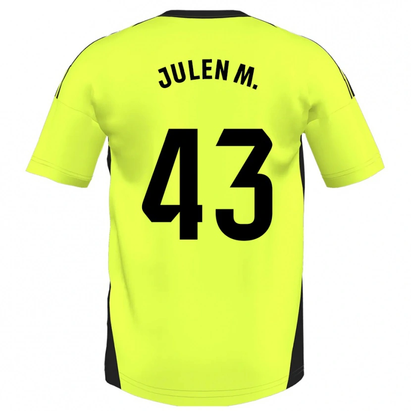 Danxen Herren Julen Martínez #43 Fluoreszierendes Gelb Auswärtstrikot Trikot 2025/26 T-Shirt