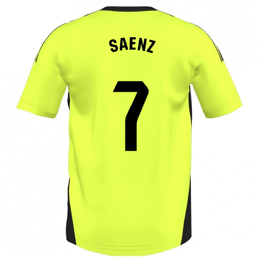 Danxen Herren Raúl Sáenz #7 Fluoreszierendes Gelb Auswärtstrikot Trikot 2025/26 T-Shirt