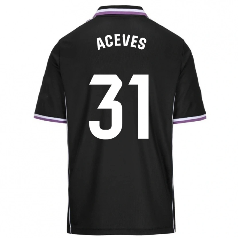 Danxen Herren Álvaro Aceves #31 Lila Schwarz Auswärtstrikot Trikot 2025/26 T-Shirt