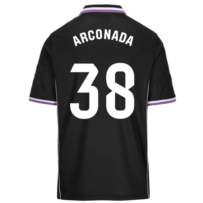 Danxen Herren Diego Arconada #38 Lila Schwarz Auswärtstrikot Trikot 2025/26 T-Shirt