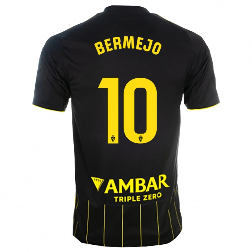 Danxen Herren Sergio Bermejo #10 Schwarz Gelb Auswärtstrikot Trikot 2025/26 T-Shirt