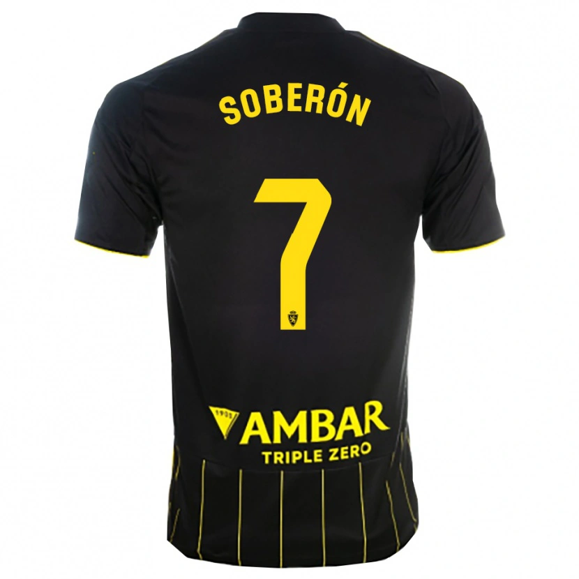 Danxen Herren Mario Soberón #7 Schwarz Gelb Auswärtstrikot Trikot 2025/26 T-Shirt