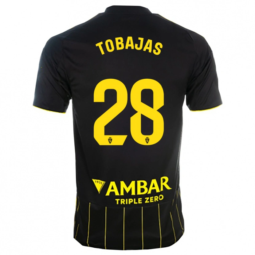 Danxen Herren Jaime Tobajas #28 Schwarz Gelb Auswärtstrikot Trikot 2025/26 T-Shirt