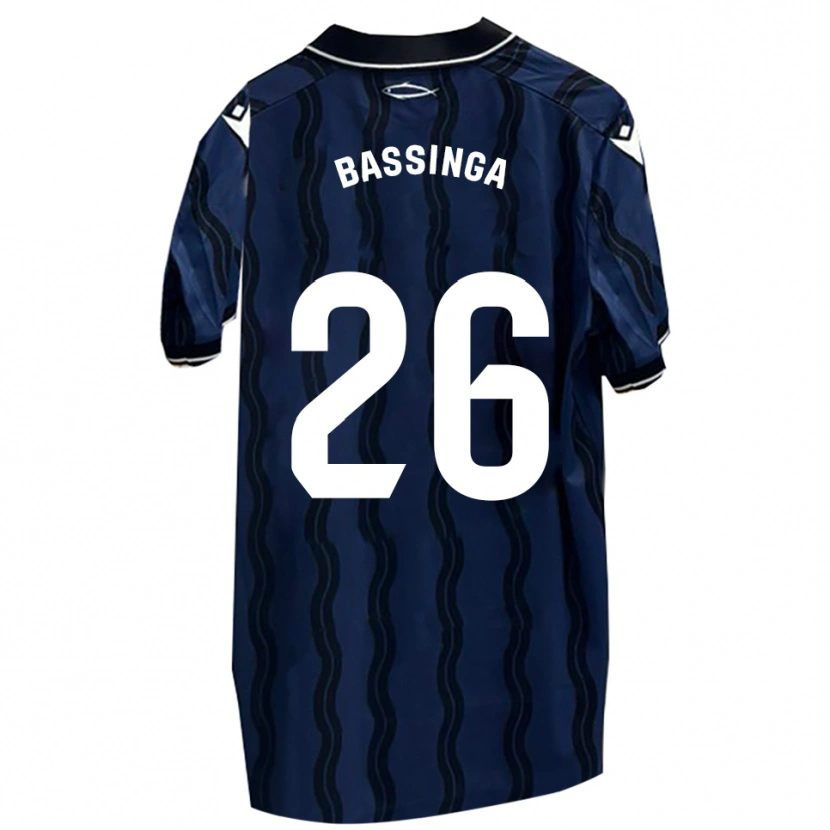 Danxen Herren Aboubacar Bassinga #26 Dunkelblau Schwarz Auswärtstrikot Trikot 2025/26 T-Shirt