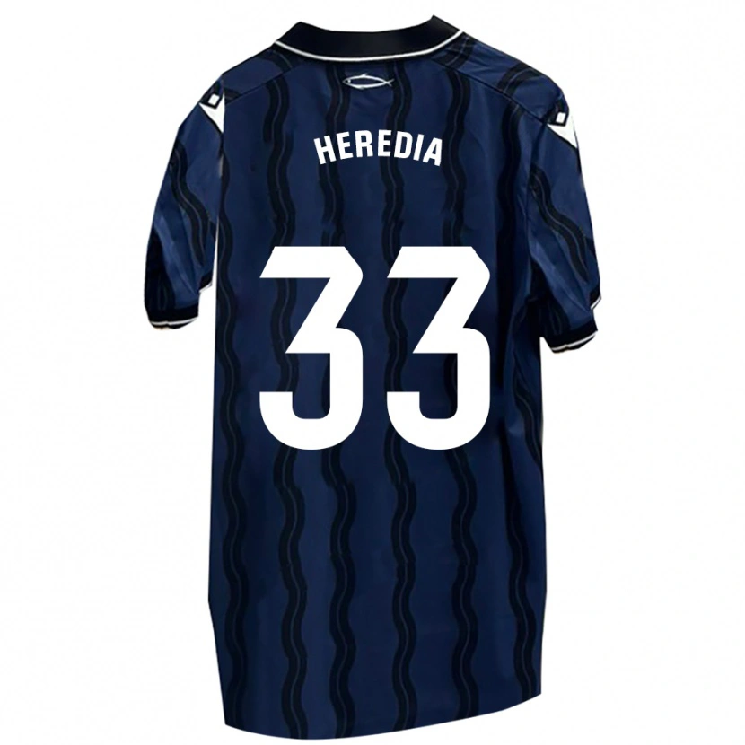 Danxen Herren Juanpe Heredia #33 Dunkelblau Schwarz Auswärtstrikot Trikot 2025/26 T-Shirt