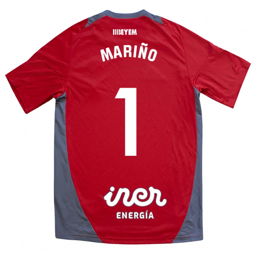 Danxen Herren Diego Mariño #1 Rot Grau Auswärtstrikot Trikot 2025/26 T-Shirt